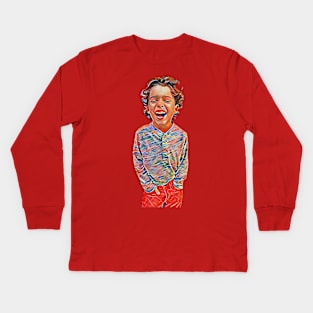 Tristan - Portrait of a Happy Child Kids Long Sleeve T-Shirt